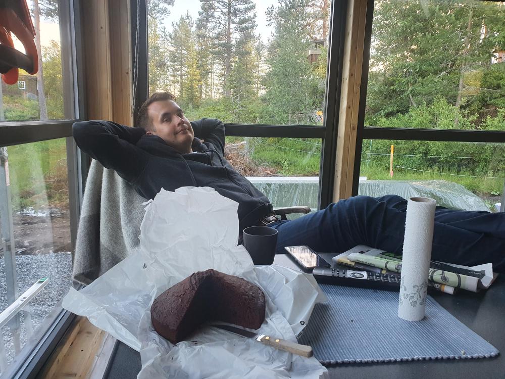 Fortjent pause med svigermors sjokoladekake