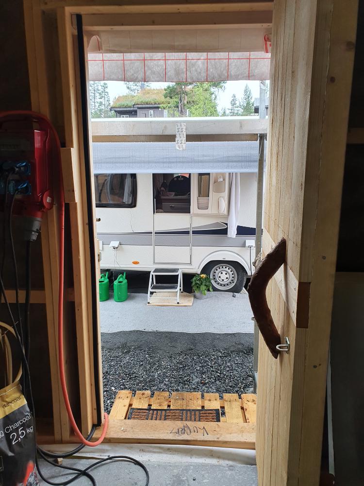 Campingvogna har kommet nærmere